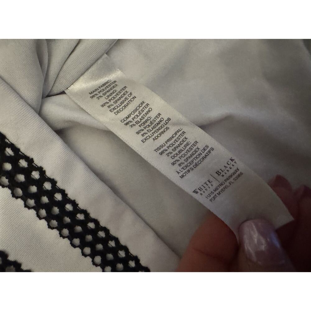 White House Black Market Striped Women’s Top Medium - Picture 3 of 5